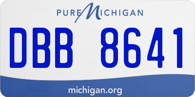 MI license plate DBB8641