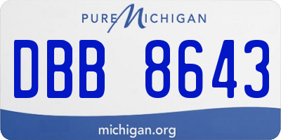 MI license plate DBB8643