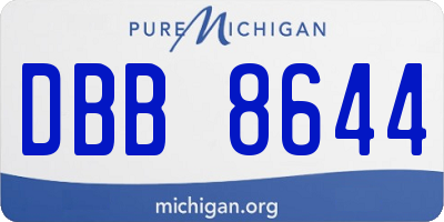 MI license plate DBB8644
