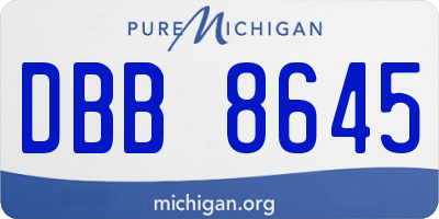 MI license plate DBB8645