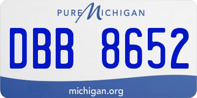 MI license plate DBB8652