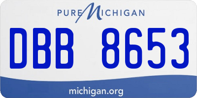 MI license plate DBB8653