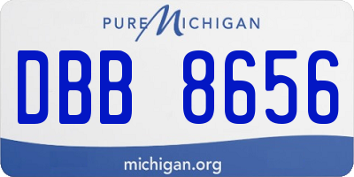 MI license plate DBB8656