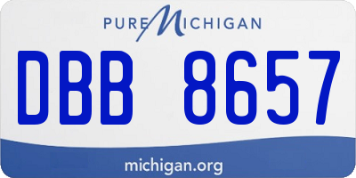 MI license plate DBB8657