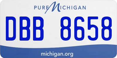 MI license plate DBB8658
