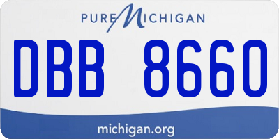 MI license plate DBB8660