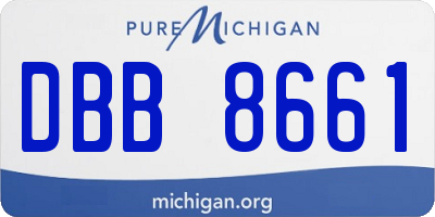 MI license plate DBB8661