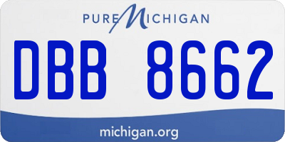 MI license plate DBB8662
