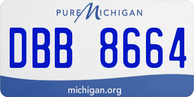 MI license plate DBB8664
