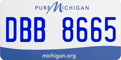 MI license plate DBB8665