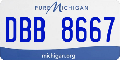 MI license plate DBB8667