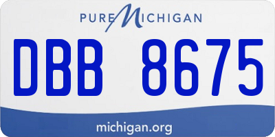 MI license plate DBB8675