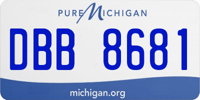 MI license plate DBB8681