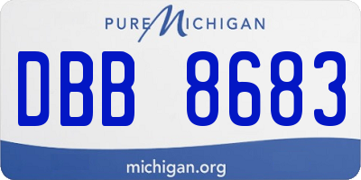 MI license plate DBB8683