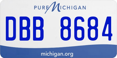 MI license plate DBB8684