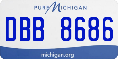 MI license plate DBB8686