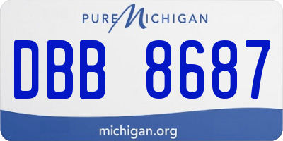 MI license plate DBB8687