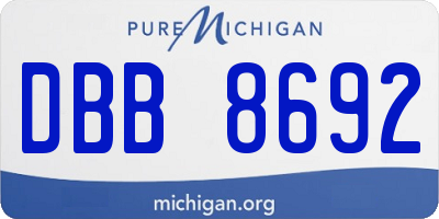 MI license plate DBB8692