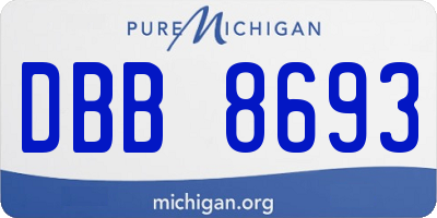 MI license plate DBB8693