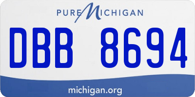 MI license plate DBB8694