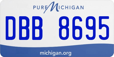 MI license plate DBB8695