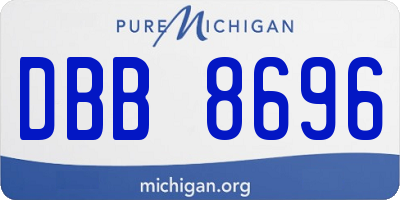 MI license plate DBB8696