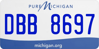 MI license plate DBB8697