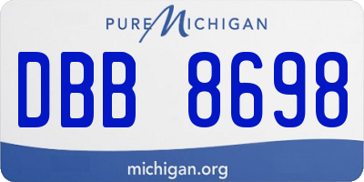 MI license plate DBB8698