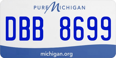 MI license plate DBB8699