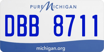 MI license plate DBB8711