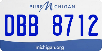 MI license plate DBB8712