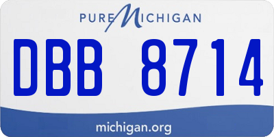 MI license plate DBB8714