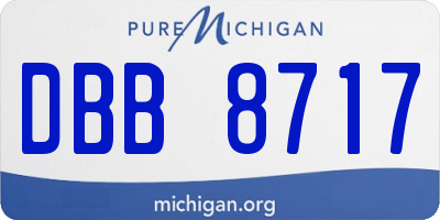 MI license plate DBB8717