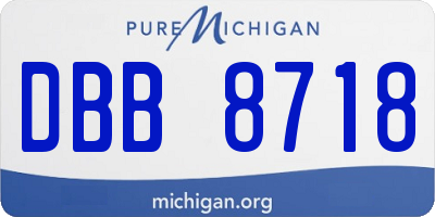 MI license plate DBB8718