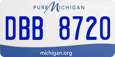 MI license plate DBB8720