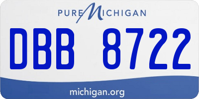 MI license plate DBB8722