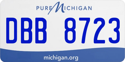 MI license plate DBB8723