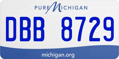 MI license plate DBB8729
