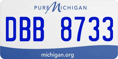 MI license plate DBB8733