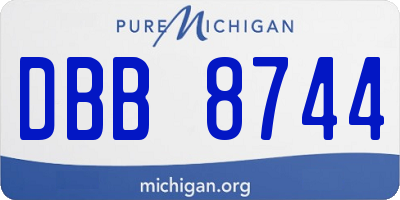 MI license plate DBB8744