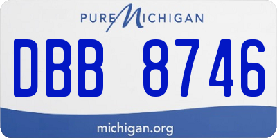 MI license plate DBB8746