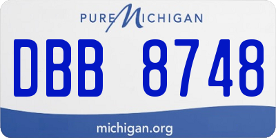 MI license plate DBB8748