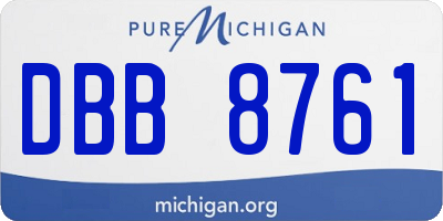 MI license plate DBB8761