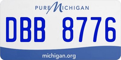 MI license plate DBB8776