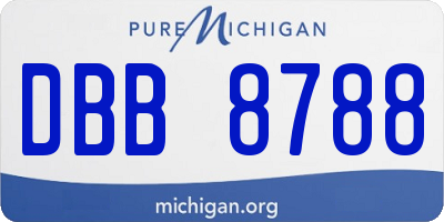 MI license plate DBB8788