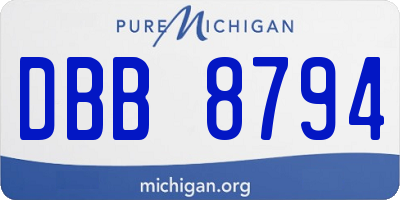 MI license plate DBB8794