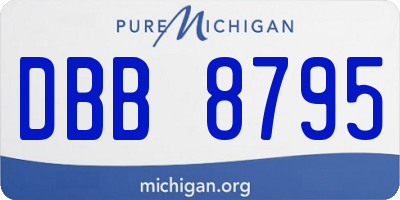 MI license plate DBB8795