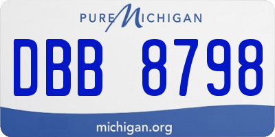 MI license plate DBB8798