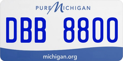 MI license plate DBB8800