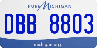 MI license plate DBB8803